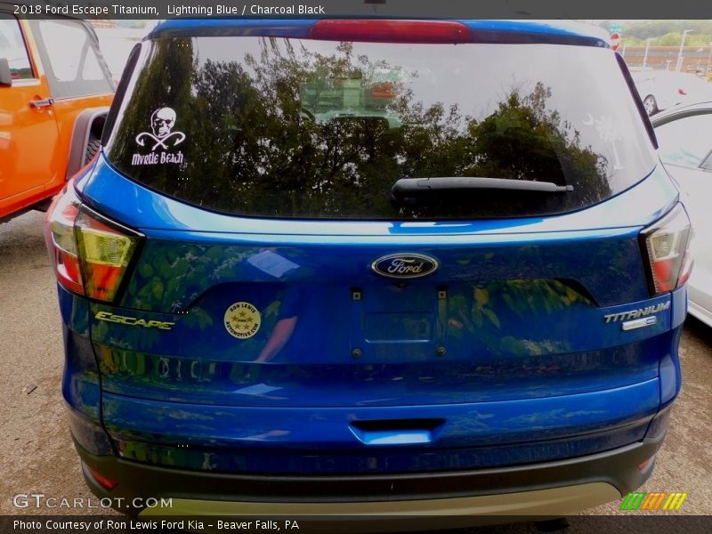 Lightning Blue / Charcoal Black 2018 Ford Escape Titanium