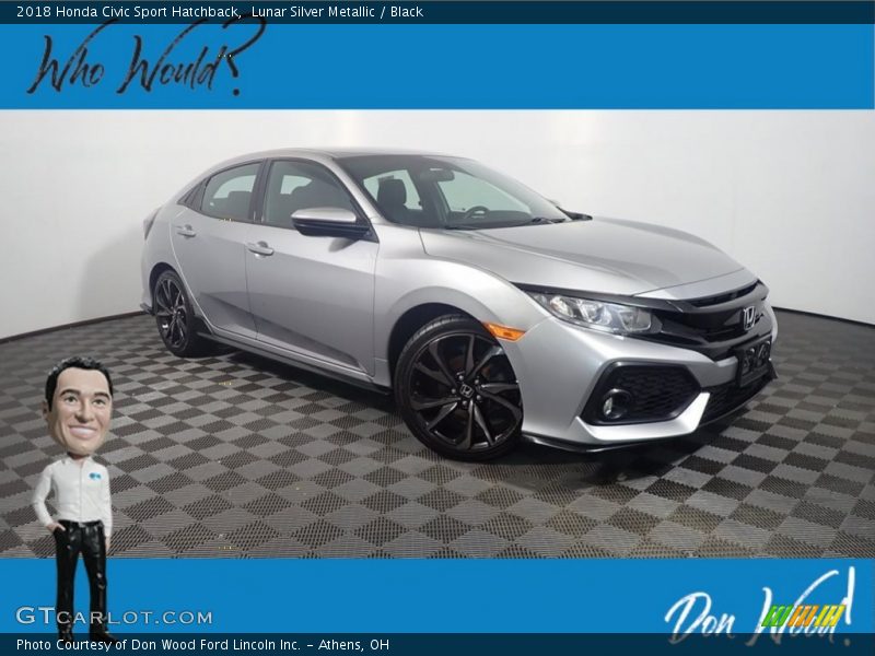 Lunar Silver Metallic / Black 2018 Honda Civic Sport Hatchback