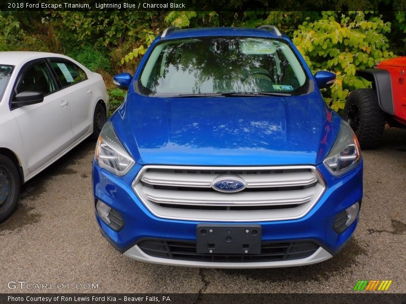 Lightning Blue / Charcoal Black 2018 Ford Escape Titanium
