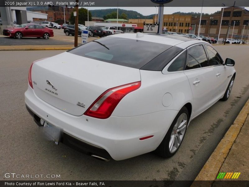 Polaris White / Jet/Jet 2016 Jaguar XJ L 3.0 AWD