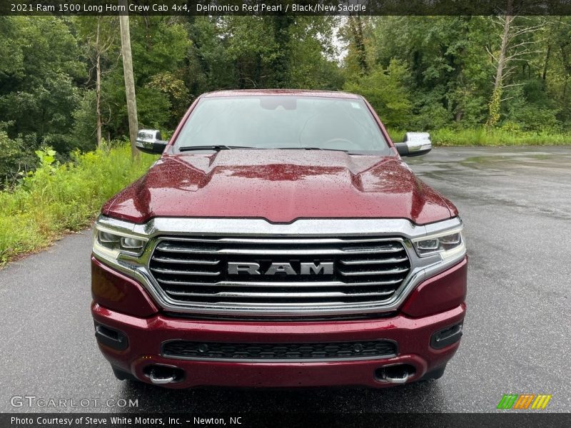 Delmonico Red Pearl / Black/New Saddle 2021 Ram 1500 Long Horn Crew Cab 4x4