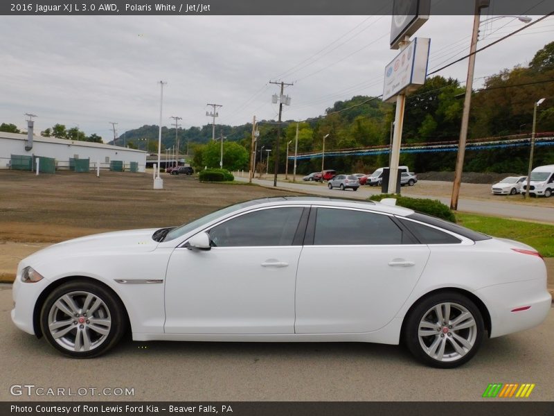 Polaris White / Jet/Jet 2016 Jaguar XJ L 3.0 AWD