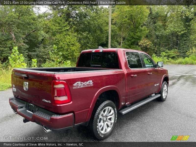 Delmonico Red Pearl / Black/New Saddle 2021 Ram 1500 Long Horn Crew Cab 4x4