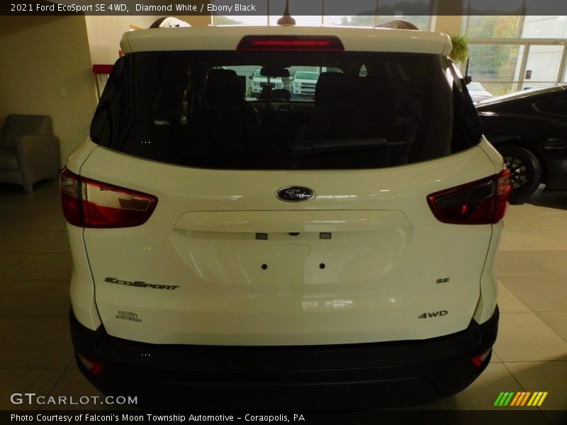 Diamond White / Ebony Black 2021 Ford EcoSport SE 4WD