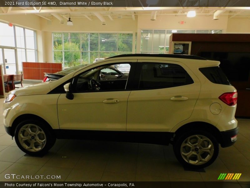 Diamond White / Ebony Black 2021 Ford EcoSport SE 4WD