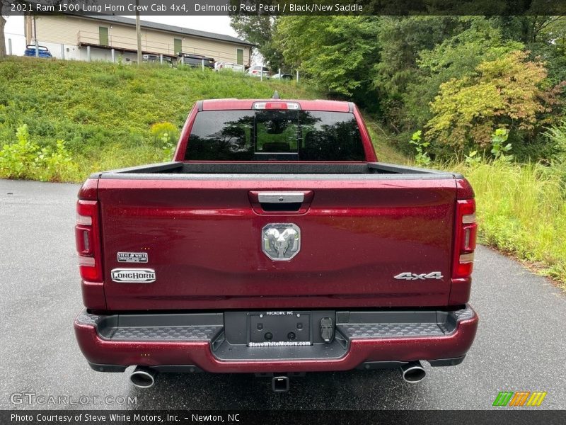Delmonico Red Pearl / Black/New Saddle 2021 Ram 1500 Long Horn Crew Cab 4x4