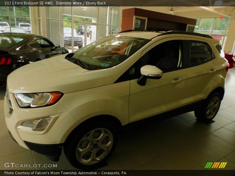 Diamond White / Ebony Black 2021 Ford EcoSport SE 4WD