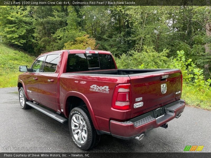 Delmonico Red Pearl / Black/New Saddle 2021 Ram 1500 Long Horn Crew Cab 4x4
