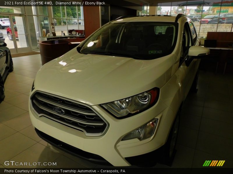 Diamond White / Ebony Black 2021 Ford EcoSport SE 4WD