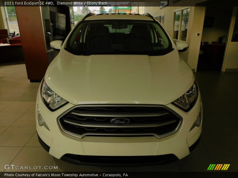 Diamond White / Ebony Black 2021 Ford EcoSport SE 4WD