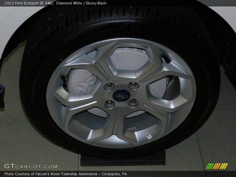 Diamond White / Ebony Black 2021 Ford EcoSport SE 4WD