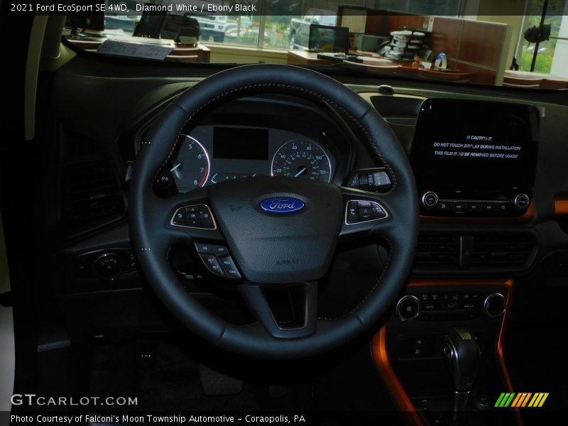 Diamond White / Ebony Black 2021 Ford EcoSport SE 4WD