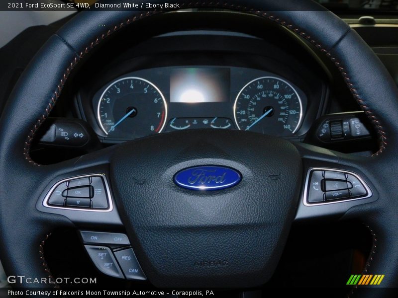 Diamond White / Ebony Black 2021 Ford EcoSport SE 4WD