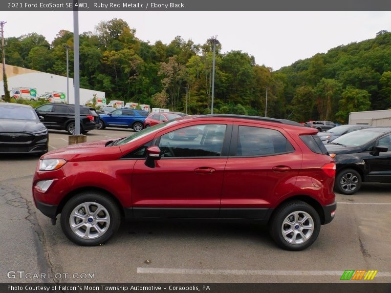 Ruby Red Metallic / Ebony Black 2021 Ford EcoSport SE 4WD