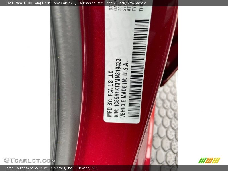 Delmonico Red Pearl / Black/New Saddle 2021 Ram 1500 Long Horn Crew Cab 4x4