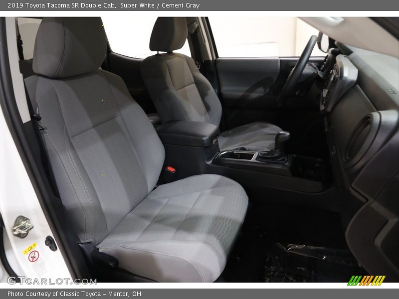 Super White / Cement Gray 2019 Toyota Tacoma SR Double Cab