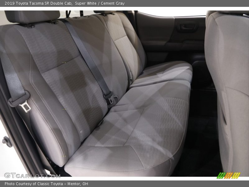Super White / Cement Gray 2019 Toyota Tacoma SR Double Cab