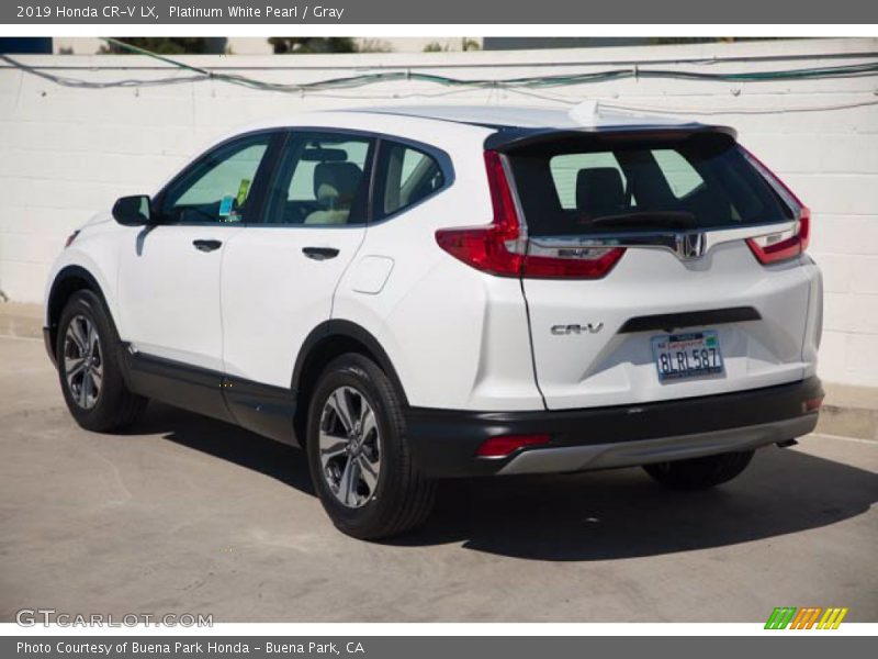 Platinum White Pearl / Gray 2019 Honda CR-V LX