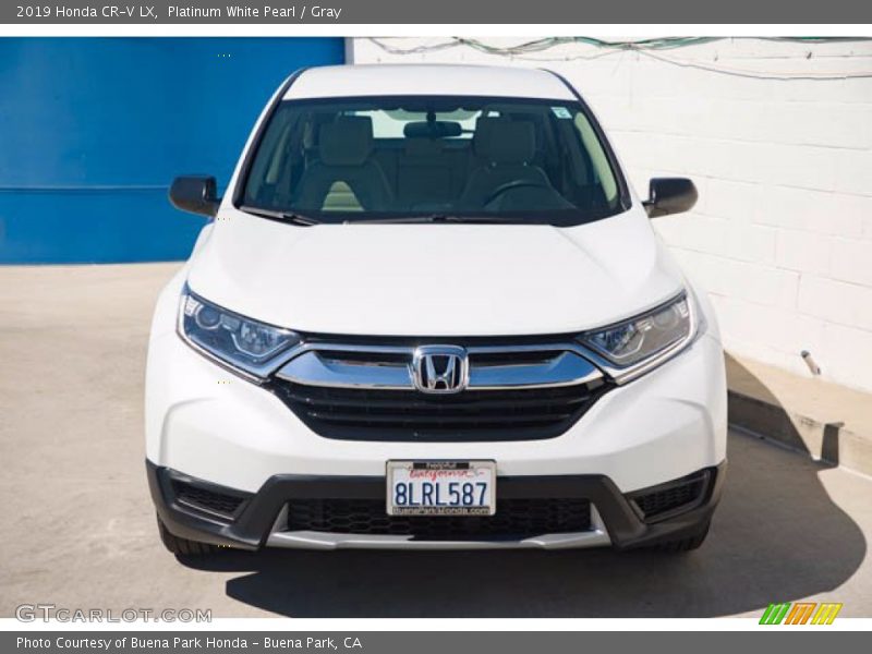 Platinum White Pearl / Gray 2019 Honda CR-V LX