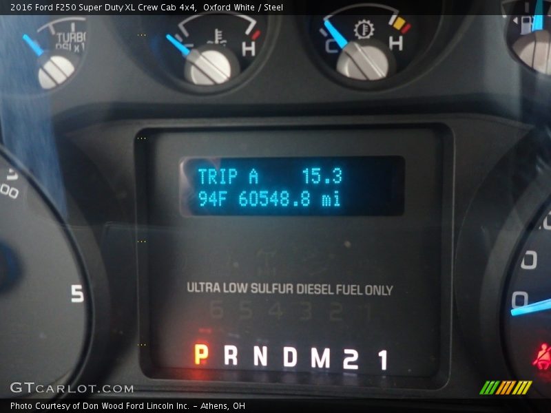 Oxford White / Steel 2016 Ford F250 Super Duty XL Crew Cab 4x4