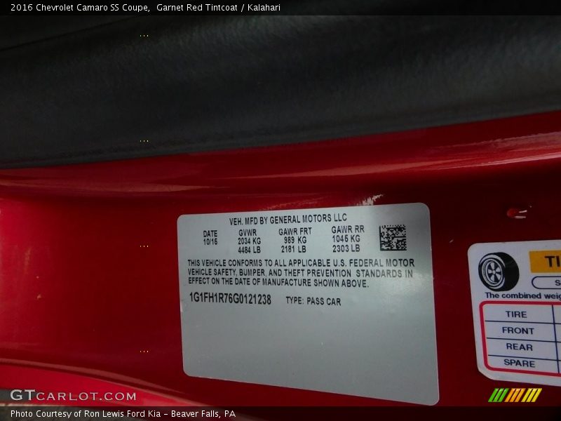 Garnet Red Tintcoat / Kalahari 2016 Chevrolet Camaro SS Coupe