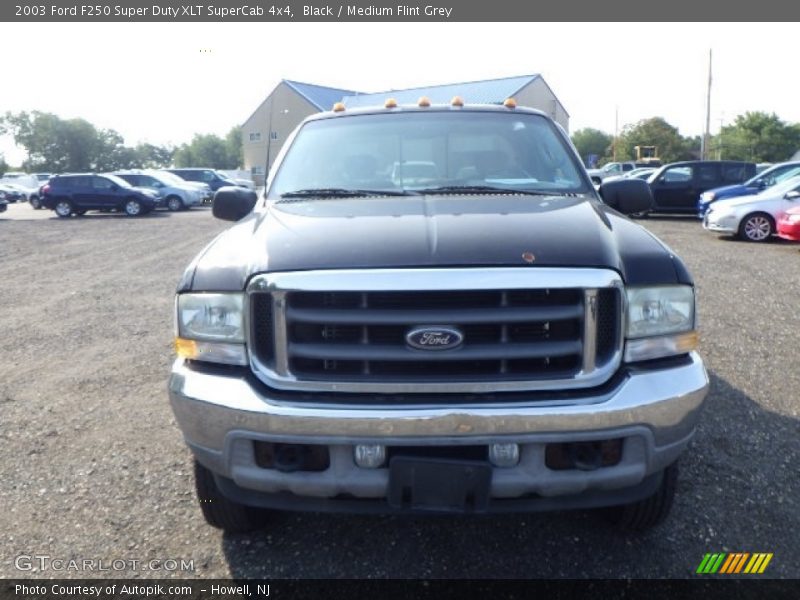 Black / Medium Flint Grey 2003 Ford F250 Super Duty XLT SuperCab 4x4