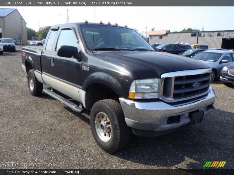 Black / Medium Flint Grey 2003 Ford F250 Super Duty XLT SuperCab 4x4