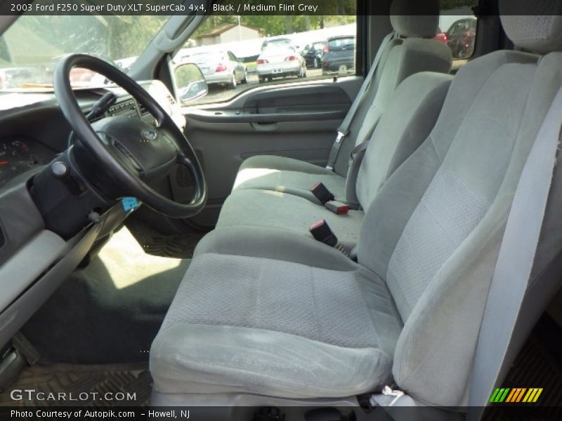 Black / Medium Flint Grey 2003 Ford F250 Super Duty XLT SuperCab 4x4