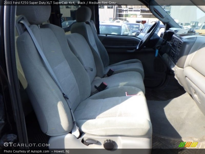 Black / Medium Flint Grey 2003 Ford F250 Super Duty XLT SuperCab 4x4