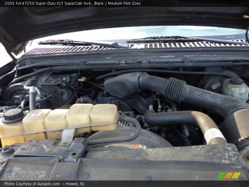 Black / Medium Flint Grey 2003 Ford F250 Super Duty XLT SuperCab 4x4