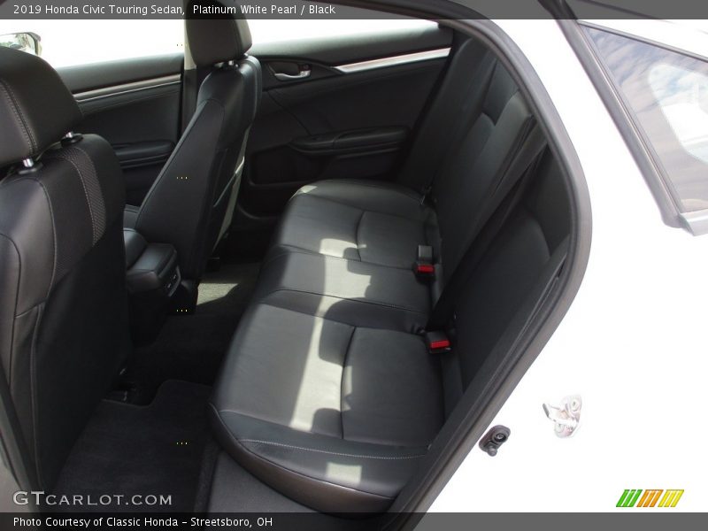 Platinum White Pearl / Black 2019 Honda Civic Touring Sedan