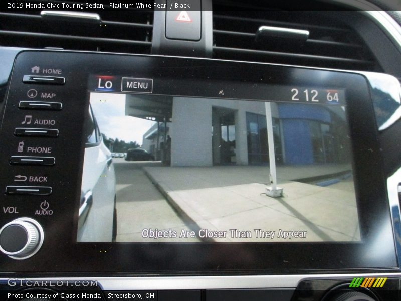 Platinum White Pearl / Black 2019 Honda Civic Touring Sedan