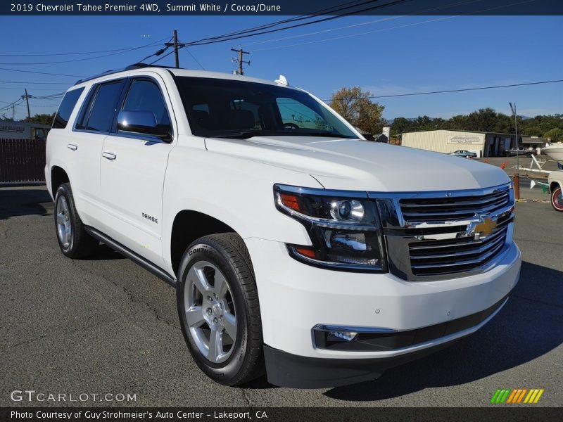 Summit White / Cocoa/Dune 2019 Chevrolet Tahoe Premier 4WD