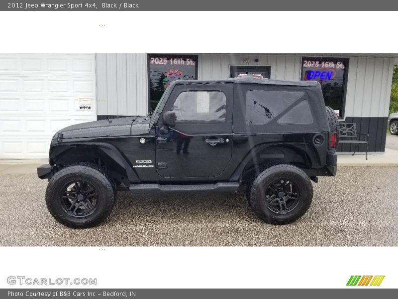 Black / Black 2012 Jeep Wrangler Sport 4x4