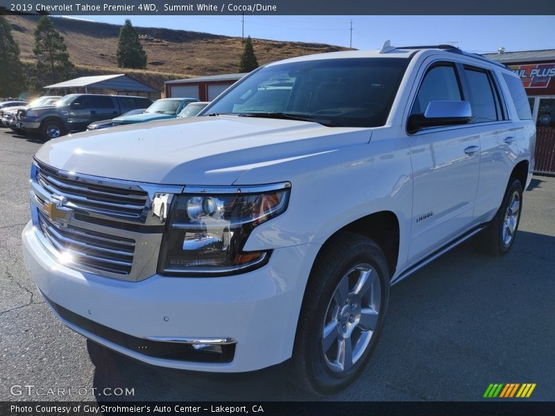 Summit White / Cocoa/Dune 2019 Chevrolet Tahoe Premier 4WD