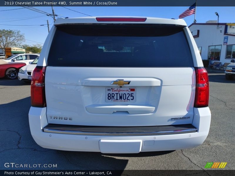 Summit White / Cocoa/Dune 2019 Chevrolet Tahoe Premier 4WD