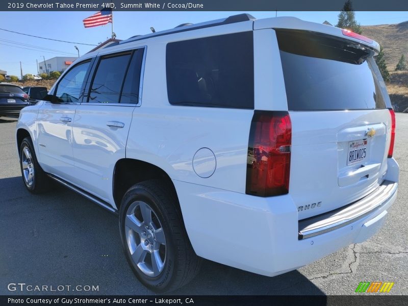 Summit White / Cocoa/Dune 2019 Chevrolet Tahoe Premier 4WD