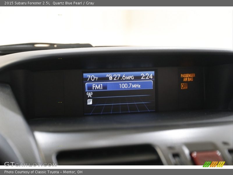 Quartz Blue Pearl / Gray 2015 Subaru Forester 2.5i