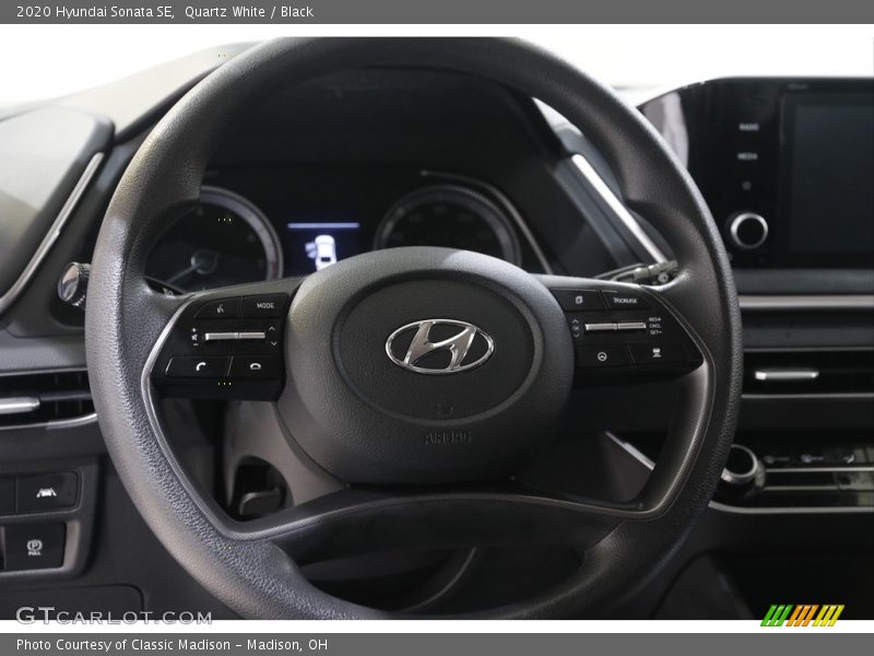 Quartz White / Black 2020 Hyundai Sonata SE