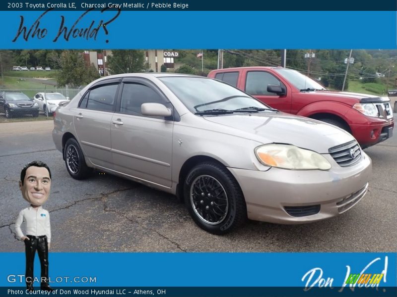 Charcoal Gray Metallic / Pebble Beige 2003 Toyota Corolla LE