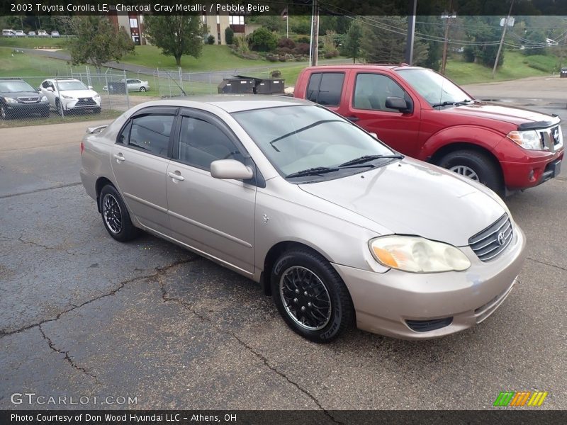 Charcoal Gray Metallic / Pebble Beige 2003 Toyota Corolla LE