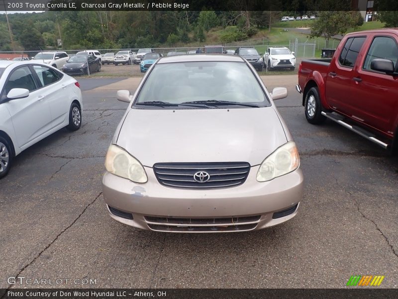 Charcoal Gray Metallic / Pebble Beige 2003 Toyota Corolla LE