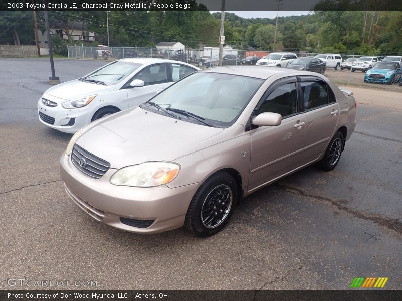 Charcoal Gray Metallic / Pebble Beige 2003 Toyota Corolla LE