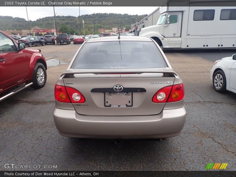 Charcoal Gray Metallic / Pebble Beige 2003 Toyota Corolla LE