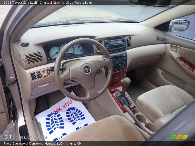 Charcoal Gray Metallic / Pebble Beige 2003 Toyota Corolla LE