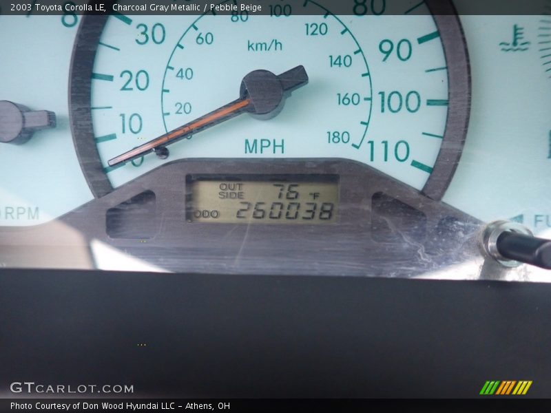 Charcoal Gray Metallic / Pebble Beige 2003 Toyota Corolla LE
