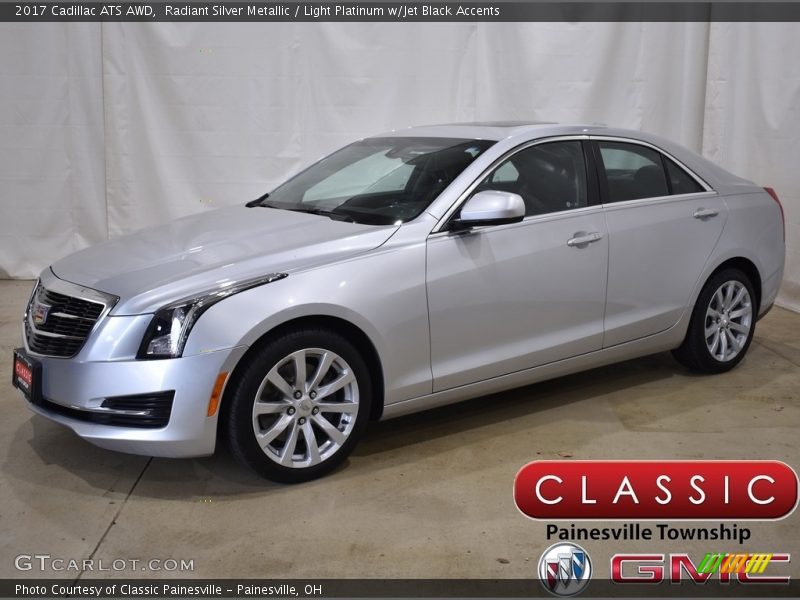 Radiant Silver Metallic / Light Platinum w/Jet Black Accents 2017 Cadillac ATS AWD