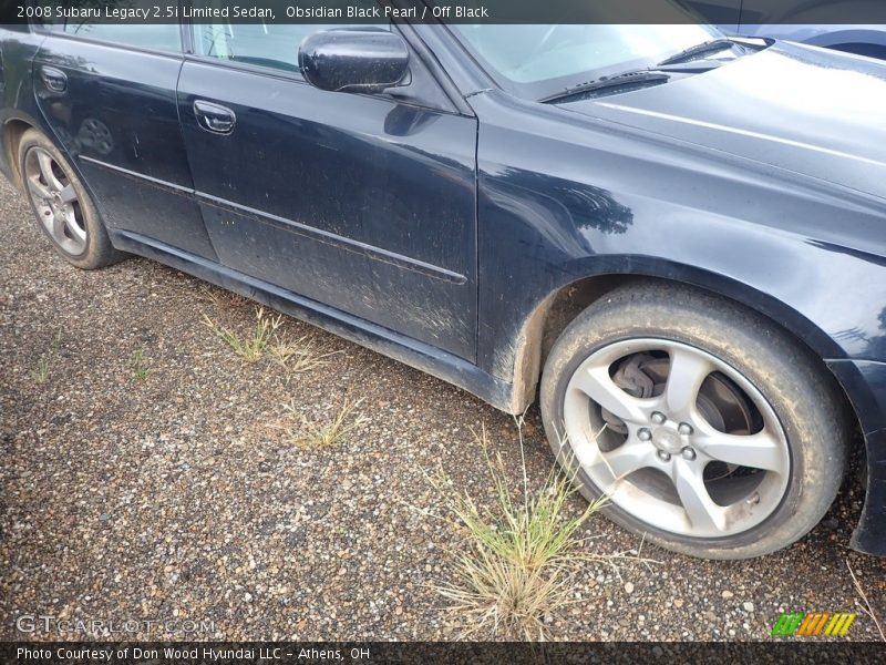 Obsidian Black Pearl / Off Black 2008 Subaru Legacy 2.5i Limited Sedan