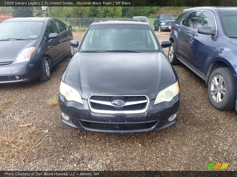 Obsidian Black Pearl / Off Black 2008 Subaru Legacy 2.5i Limited Sedan