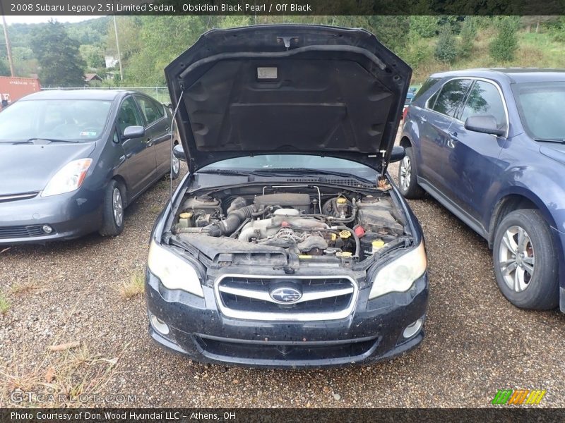 Obsidian Black Pearl / Off Black 2008 Subaru Legacy 2.5i Limited Sedan